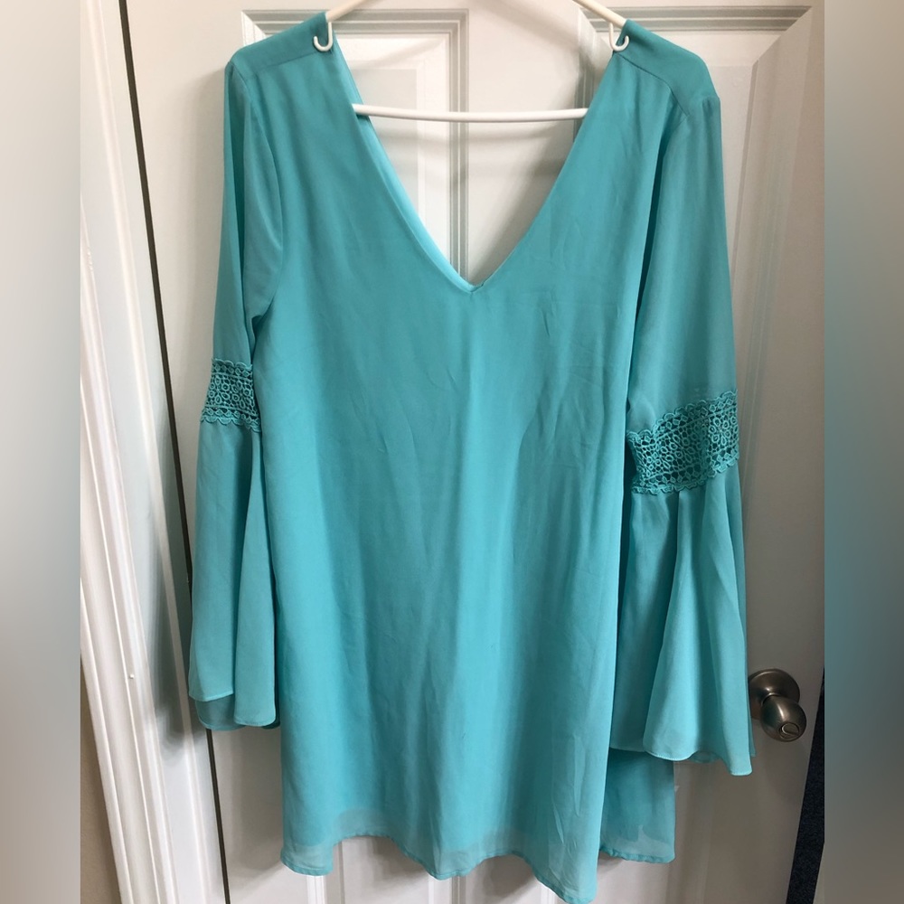 Umgee Women’s Bell Sleeve Midi Dress, Size Large